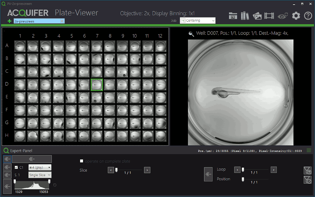Smart imaging workflow in the PlateViewer